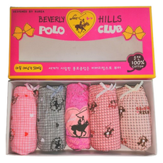 BEVERLY HILLS POLO CLUB 比佛利保羅 女童內褲5件組