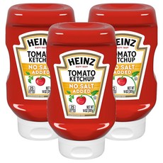 HEINZ 亨氏 低鈉鹽蕃茄醬, 397g, 3瓶