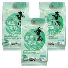 龍口 春雨綠豆寬粉 不含防腐劑 無膽固醇 全素, 120g, 3包
