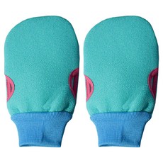 코코마트 양면 스크럽 때밀이 장갑, 블루, 2개, 1개입