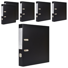 ECO Chungwoon 環保D型A4活頁夾 3孔 7cm, 黑色, 6個