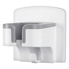 壁掛收納吹風機架 9.5 x 8 x 8cm, 白色, 1個
