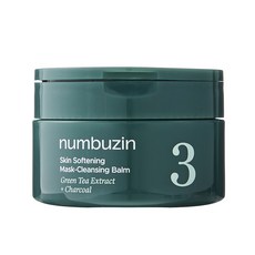 Numbuzin 3號 綠茶炭 潔淨毛孔 清潔面膜膏, 85g, 1個