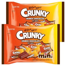 롯데웰푸드 미니 크런키, 171g, 2개