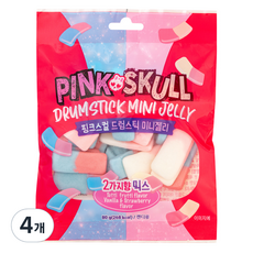 粉色骷髏迷你軟糖 鼓棒, 4個, 80g