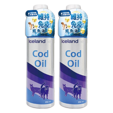 Icelandpet 冰島伙伴 全守護頂級寵物鱈魚油 犬貓兩用, 250ml, 增強免疫力, 2罐