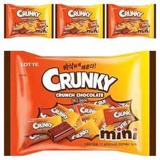 롯데웰푸드 미니 크런키, 171g, 4개