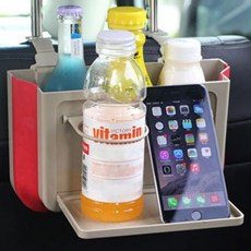 차바치 접이식 차량용 테이블, 1개, 베이지레드