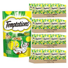 Temptations 喵愛餡 貓點心 三重奏, 貓薄荷 + 嫩雞及起司, 75g, 48包