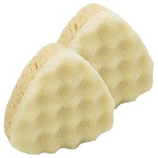 KEYTOSS 詰朵斯 三角御飯糰造型沐浴海綿 美觀實用 高密度海綿 不含重金屬塑化劑, 黃色, 1個裝, 2個