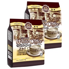 COFFEE TREE 咖啡樹 金裝檳城白咖啡 二合一 咖啡和奶精 450g, 30g, 15包, 2袋