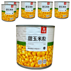 爭鮮 甜玉米粒 340g x 6罐組 - 罐裝玉米粒、非基因改造、方便即食, 6罐