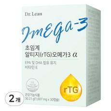닥터린 정품 초임계 알티지 오메가3 알파, 30정, 2개