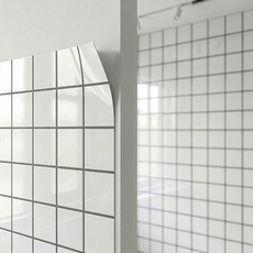 온아름 타일 시트지 붙이는 타일 스티커 주방 욕실 대리석 리폼 벽지 10P, 화이트체크