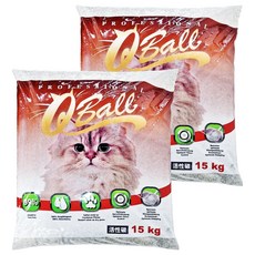 Q-Ball 頂級凝結貓砂 380%吸水性 超低粉塵 活性碳, 15kg, 2包