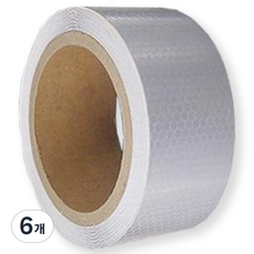 TIS 高亮度蜂巢反光膠帶, 白色, 6個
