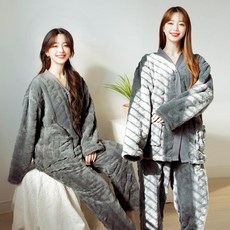 테라우드 여성용 히트업 플리스 가디건 상하의 2세트