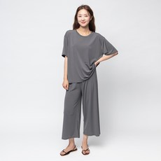 CARET 女款涼感寬鬆T恤 + 寬褲套裝
