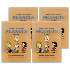 PEANUTS 史努比 日常風L型兩用資料夾 A4 220 x 310 x 1mm 38g, 4個, 場景款