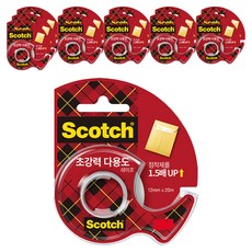 스카치 초강력 다용도 테이프 디스펜서 12mm x 20m, 투명, 12개