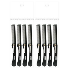 Darkness 紳士折疊梳, 黑色, 8個