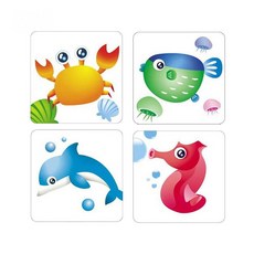 3M 防滑貼片 單裸片, 6片, 海洋生物