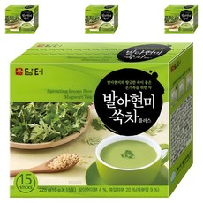 담터 발아현미 쑥차 플러스, 15g, 15개입, 4개