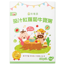 粥寶寶 茄汁紅蘿蔔牛寶粥 7個月以上, 600g, 1盒