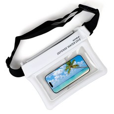 iamdue 智慧型手機防水袋 腰包 XL, 白色, 1個