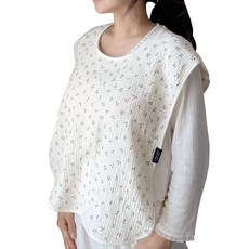 Cherinette 媽媽圍兜 哺乳圍裙 拍嗝墊, 櫻桃花, 1個, 1入