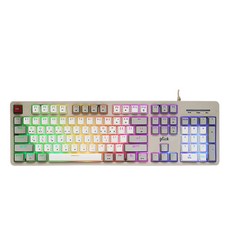 g-clicker 超級英雄 RGB 薄膜雙色注塑鍵帽有線鍵盤, 製造商選項, SPK110, 復古紅