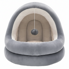 YOGiSSO 極細纖維拱形貓屋 灰色, 50 x 48 x 44cm, 1個