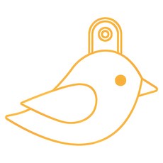 AMOS 阿摩司 壓克力模型版 迷你幸運鴿, 幸運鴿, 1個