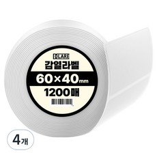 DCLARE 條碼列印機用感熱標籤紙 1200張, 4個