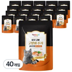 탐사 고양이 고메 주식 파우치, 연어+참치, 85g, 40개