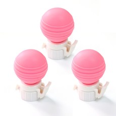 防漏氣碳酸飲料瓶蓋, 粉紅色, 3個