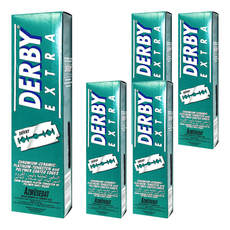 DERBY 雙面刮鬍刀片, 100片, 5盒
