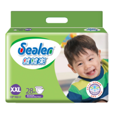 Sealer 噓噓樂 輕柔乾爽黏貼型尿布 15kg以上, XXL, 28片