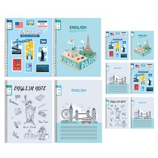 YOUNGART 英文橫線筆記本 男童款, 10個, 隨機發貨