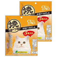 INABA CIAO 啾嚕 宗田鰹魚柳條 5入, 鰹魚高湯, 100g, 2袋