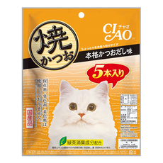 INABA CIAO 啾嚕 宗田鰹燒魚柳條, 宗田鰹魚高湯風味, 5入, 鰹魚高湯, 100g, 1袋