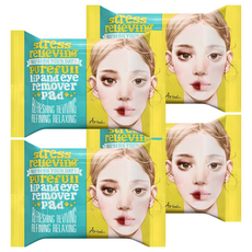 아리얼 스트레스 릴리빙 퓨어풀 립앤아이 리무버 패드 30p, 55g, 4개