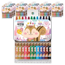 monizoo 自動式彩色鉛筆 粉色, 12色, 12個