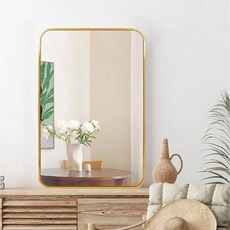 InMUSE 鋁製方形壁鏡 40 x 50cm, 金色