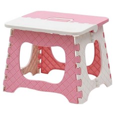 타이탄 접이식 폴딩 의자 화장실 의자 휴대용 플라스틱 의자 라지, 핑크, 1개