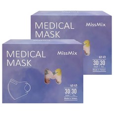 MissMix 幼幼一級3D立體醫用口罩, 2組, 花園兔兔, 30片