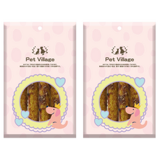 Pet Village PV空氣肉醬耐咬棒 2入 狗狗潔牙零食 天然無添加 全犬種適用, 牛肉鮭魚, 80g, 2個