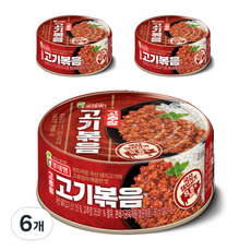 롯데햄 고추장 고기 볶음 통조림, 80g, 6개