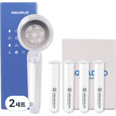아쿠아듀오 LED 필터샤워기 레인보우모드 + 리필필터 4p 세트, 2세트, SF-580 LED