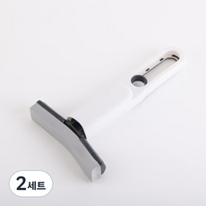 BetterWells 免觸碰可脫水迷你拖把 + 拖布2入組 白色, 2套